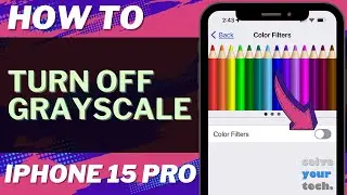 How to Turn Off Grayscale on iPhone 15 Pro