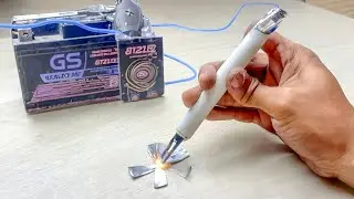 Even Welders Are Curious About This! Make A Mini Weld Using Markers & Motorcycle Batteries