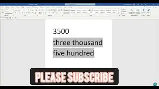 How to Convert Number To Words in Microsoft Word Document? #shorts#word#shortsfeed