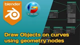 Draw objects on curves using geometry nodes in Blender