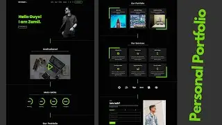 Responsive Personal Portfolio Website using HTML CSS & JavaScript