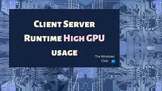 Client Server Runtime High GPU usage