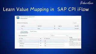 Learn Value Mapping in SAP CPI iFlow #sap #cpi