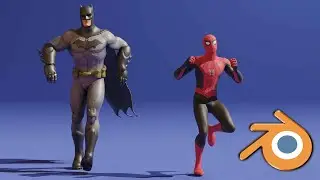 Batman Spiderman Danceoff   Blender + Mixamo