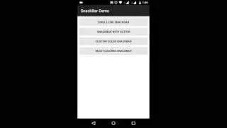 Android SnackBar Using Design Support Library Demo