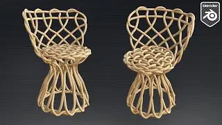 Blender Tutorial - How to Model a Wicker Cylinder Chair