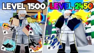 UPEI DO LEVEL 1500 AO 2450 SENDO O GARP DE GOD HUMAN NO BLOX FRUITS - ROBLOX