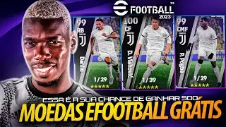 🚨🔥 CHEGOU SUA CHANCE DE GANHAR 500 MOEDAS EFOOTBALL | CRAQUES DA JUVENTUS CHEGANDO | EFOOTBALL 2023