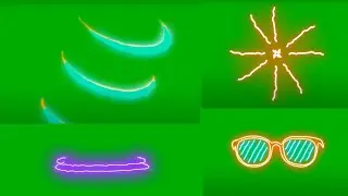 neon animation green screen #greenscreen