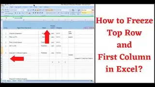 How to Freeze Top Row and First Column in Excel?