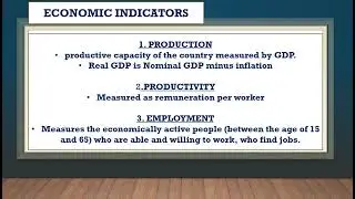 Gr12 Economics(P1): Social & Economic Indicators