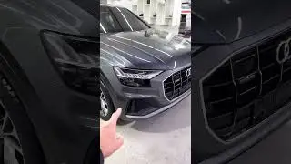 Оклейка матовой полиуретановой пленкой Audi Q8 - результат работы