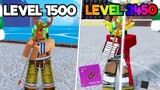 UPEI DO LEVEL 1500 AO 2450 SENDO O USOPP NO BLOX FRUITS - ROBLOX