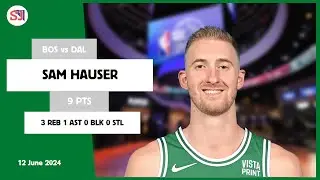 SAM HAUSER 9 PTS 3 REB 1 AST 0 BLK 0 STL | vs DAL 12 Jun 23-24 BOS Player Highlights