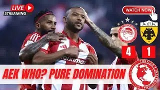 Olympiacos vs AEK 4-1 | Olympiacos DESTROY AEK in Piraeus | Postmatch Live Stream