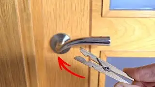 Put a clothespin on the door handle,  all my friends do it now!