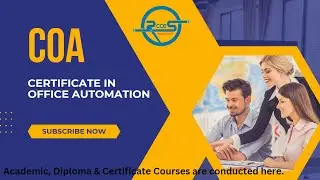 { 💻 💙 } Certificate in Office Automation (COA) | Course Details | Academic, Diploma & Certificate