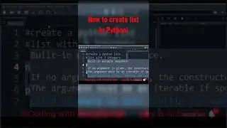 Create list in Python. 