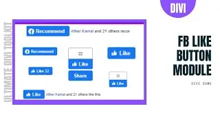 facebook Like Button Module for Divi | Divi Sumo