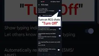 How To Turn Off RCS Messaging On Android. #RCS #sms #shorts #viral