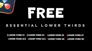 Free Essential Lower Thirds | #21~28 | DaVinci Resolve 17