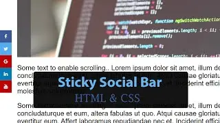 How to make Sticky Social Media Buttons   Using CSS & HTML