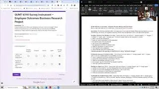 QUMT 6310 Week 1 Project – Creating an Online Survey Mini Lecture