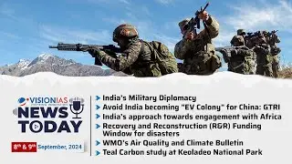 News Today | Daily Current Affairs |  8th & 9th  September, 2024