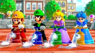 Super Mario Party Minigames - Mario Builder Vs Mr Luigi Vs Peach Vs Daisy (Hardest Difficulty)