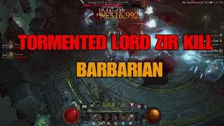 Diablo IV Season 4 Tormented Lord Zir Kill Bash Barbarian