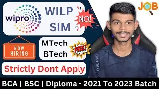 Wipro Mass Hiring 2023 | WILP & SIM | But Don't Apply