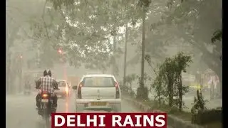 Heavy Rain in West Delhi in the Morning