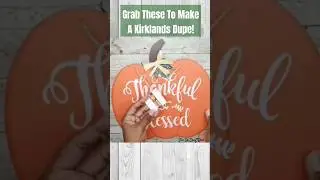 🔥 DIY Fall Pumpkin Decor Kirklands Dupe with Dollar Tree Items #dollartreediy #shesocraftdee #shorts