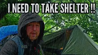 Solo tent CAMPING in HEAVY RAIN - oex phoxx 2 v2 - ewm stove.