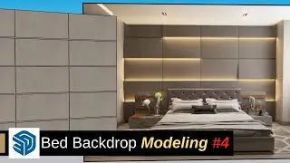 Bed Backdrop Modelling in SketchUp #4