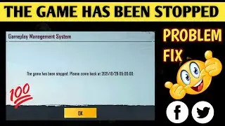 How To Fix 😱 The Game Has Been Stopped. Please Come Back At ...In Pubg. The Has Been Stopped Problem