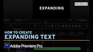 Expanding or streching text animation in Adobe Premiere Pro (Without After Effects)