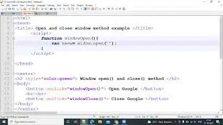 How To Use window open and close method in JavaScript