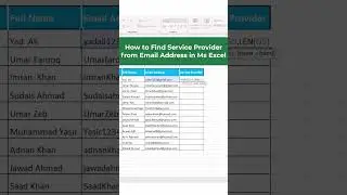 How to Find Service Provider from Email Address in Excel