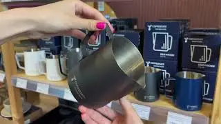 Питчер молочник для капучино и латте COFFEESTATE Barista Tools, стальной, чёрный 600 мл