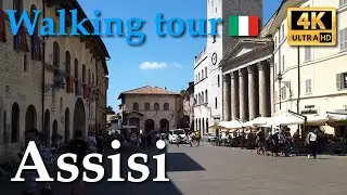 Assisi (Umbria), Italy【Walking Tour】History in Subtitles - 4K