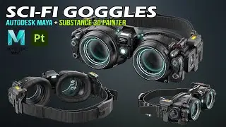 Sci-Fi Goggles | Autodesk Maya + Substance 3D Painter