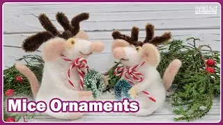 Needle Felt Mouse Ornament Tutorial - Beginner Needle Felting Christmas Project