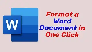 How to format a word document in one click using Macros