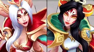 Prestige Brave Phoenix Xayah vs Brave Phoenix Xayah Skin Comparison Spotlight 2022