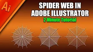 illustrator tutorial how to make web spider create nice vector for Halloween composition