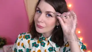 ASMR Doing Your Eyebrows, Beauty Salon Role Play