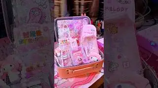 My Melody Pink Stationery Kit ASMR 🎀💗 #sanrio #kawaii