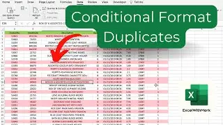 Find Duplicate Entries in Excel With Conditional Format