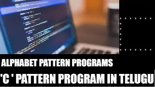alphabet pattern programs in python | c pattern program in python | star pattern programs